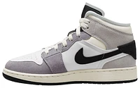 Jordan Boys AJ 1 Mid SE - Boys' Grade School Basketball Shoes Grey/Black/White