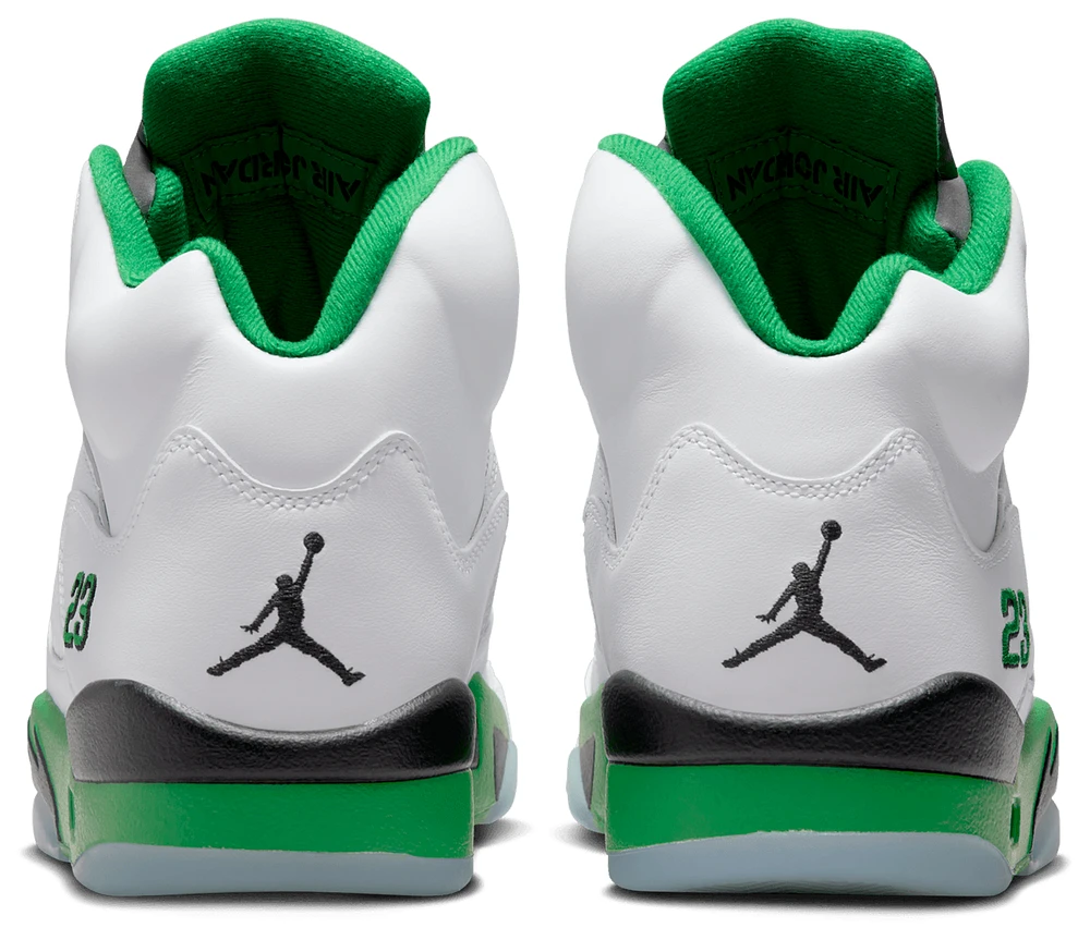 Jordan Womens Retro 5 - Basketball Shoes White/Green/Black