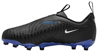 Nike Boys Nike Phantom GX Academy FG/MG - Boys' Grade School Soccer Shoes Black/Chrome/Hyper Royal Size 06.0