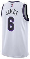 Nike Mens Lebron James Lakers Swingman Jersey - White