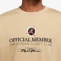 Jordan Mens Jordan Flight MVP Lightweight Fleece Crew - Mens Beige/Beige Size S