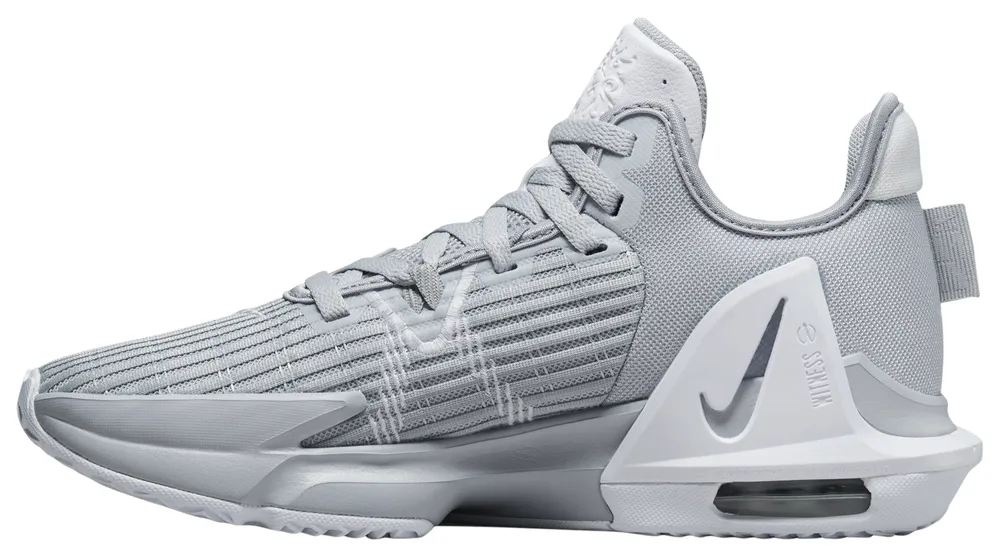 Nike Mens Nike LeBron Witness VI TB - Mens Basketball Shoes Wolf Grey/White Size 13.0