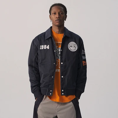 All City By Just Don Mens Acid Varsity Jacket - Blue/Blue