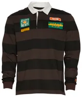 All City By Just Don Mens Krueger Rugby Crew - Dark Cola/Brown/Black