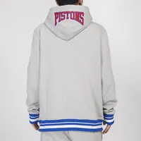 Pro Standard Mens Pistons Crest Emblem Fleece P/O Hoodie - Gray