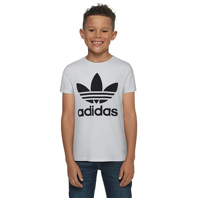 adidas Originals Boys Adicolor Trefoil T-Shirt - Boys' Grade School White/Black