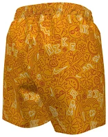 Nike Girls Doodle Lap 4 Inch Swim Shorts - Girls' Grade School Orange/Orange