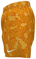 Nike Girls Doodle Lap 4 Inch Swim Shorts - Girls' Grade School Orange/Orange