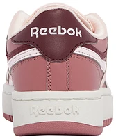 Reebok Girls Club C Double Revenge - Girls' Grade School Basketball Shoes White/Porcelain Pink/White