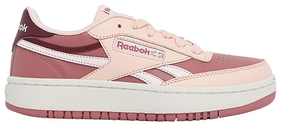 Reebok Girls Club C Double Revenge - Girls' Grade School Basketball Shoes White/White/Porcelain Pink