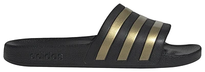 adidas Mens Adilette Aqua Core - Shoes Black/Gold