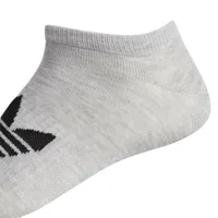 adidas Originals Mens adidas Originals 6 Pack No Show Socks - Mens Gray/White/Black Size L
