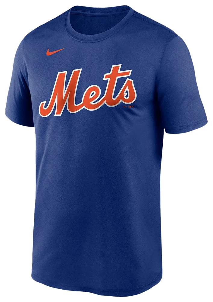 Nike Mens Nike Mets Wordmark Legend T-Shirt - Mens Royal/Royal Size S