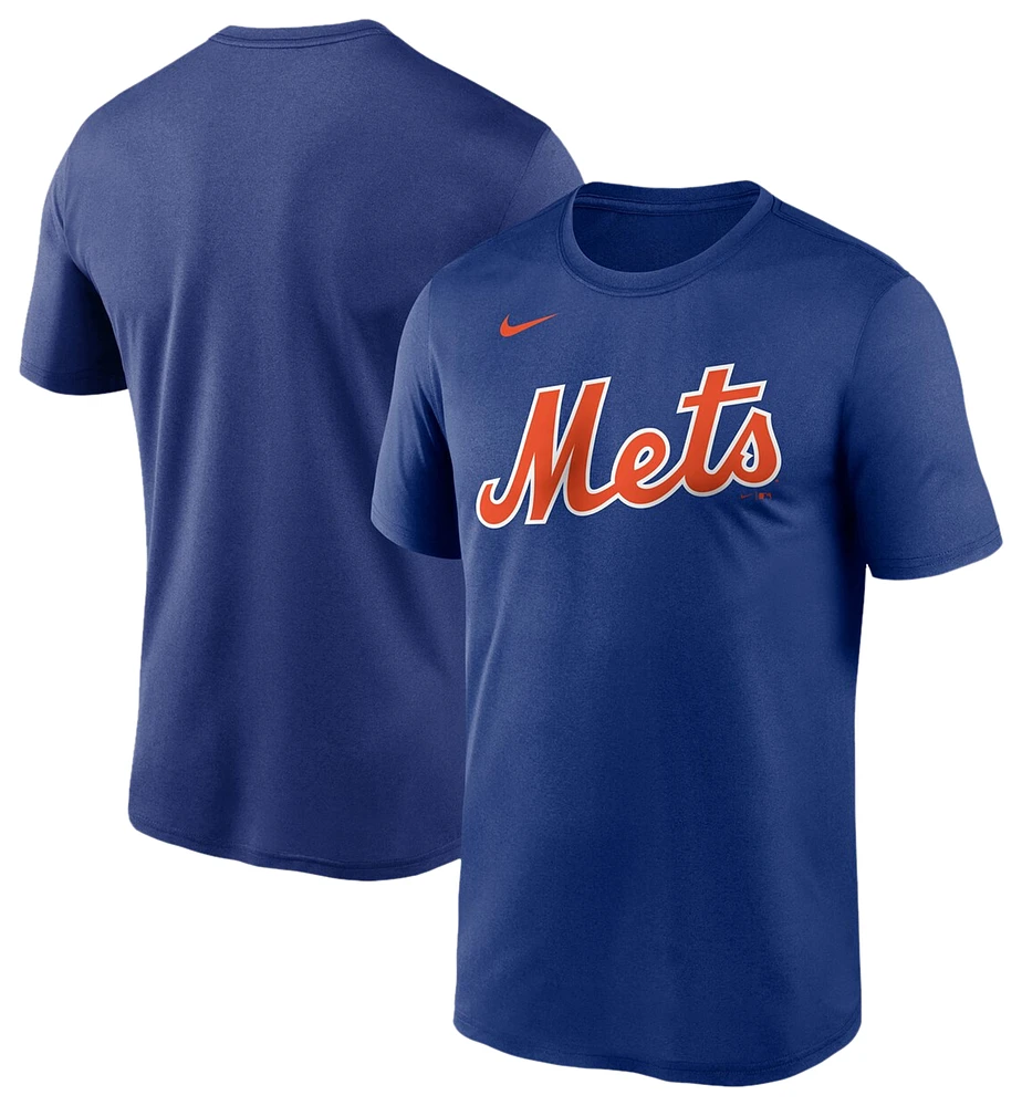 Nike Mens Nike Mets Wordmark Legend T-Shirt - Mens Royal/Royal Size S