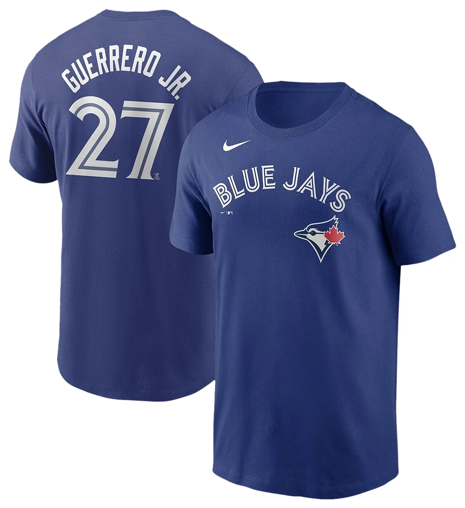 Nike Mens Vladimir Guerrero Nike Blue Jays Player Name & Number T-Shirt