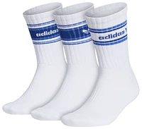 adidas Originals Mens adidas Originals ORI Forum Rib 3-Pack Crew Socks - Mens White/Blue/Blue Size One Size