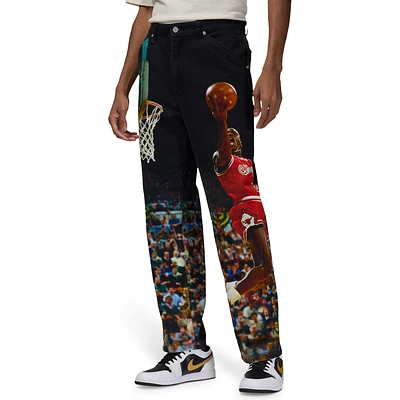 Jordan Mens Air Printed Twill Pants - Black/Black