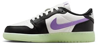 Jordan Boys Retro 1 Low OG UNI2 - Boys' Grade School Shoes Black/Purple/Volt