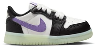 Jordan Boys Retro 1 Low OG UNI2 - Boys' Toddler Shoes Black/Purple/Volt