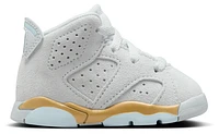 Jordan Girls Retro 6 - Girls' Toddler Shoes Grey/Blue/Gold