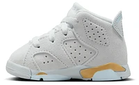 Jordan Girls Retro 6 - Girls' Toddler Shoes Grey/Blue/Gold
