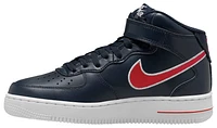 Nike Womens Air Force 1 '07 Mid V2 - Basketball Shoes Obsidian/Red/Wolf Grey