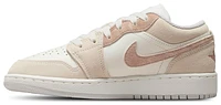 Jordan Boys AJ 1 Low SE V2 - Boys' Grade School Shoes Light Brown/Arc/Grey