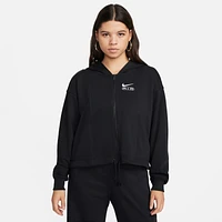 Nike Womens Nike Air OS Fleece Full-Zip - Womens Black/White Size XS