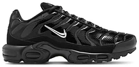 Nike Mens Air Max Plus Premium - Running Shoes Black/Metallic Silver/Volt