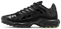 Nike Mens Air Max Plus Premium - Running Shoes Black/Metallic Silver/Volt