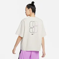 Nike Womens Nike Sabrina Boxy T-Shirt - Womens Light Bone Size L