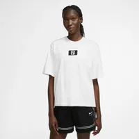 Nike Womens Nike Sabrina Boxy T-Shirt - Womens White Size XL