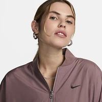 Nike Womens Nike Essential OS Bomber Jacket - Womens Black/Smokey Mauve Size M