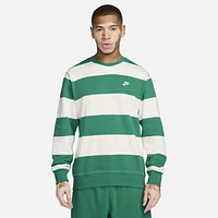 Nike Club Stripe Heavyweight French Terry Crew - Men's