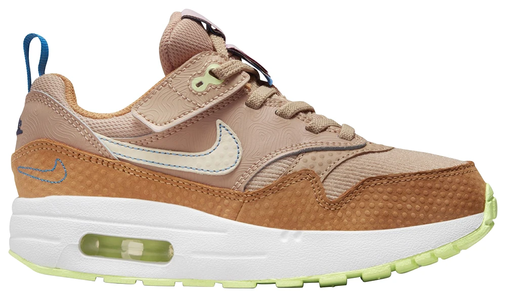 Nike Boys Nike Air Max 1 EasyOn - Boys' Preschool Shoes Hemp/Coconut Milk/Summit White Size 08.0