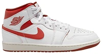 Jordan Mens Air 1 Mid SE - Basketball Shoes Lobster/Dune Red/White