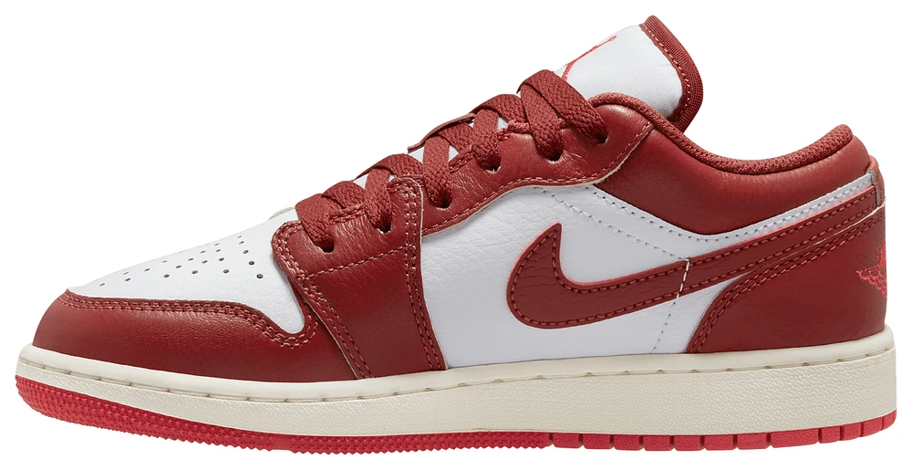 Jordan Boys Jordan Air Jordan 1 Low SE - Boys' Grade School Basketball Shoes Lobster/Dune Red/White Size 07.0