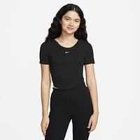 Nike Womens Chill Knit Mini Rib Top