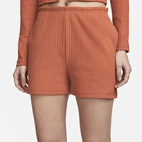 Nike Womens Chill Knit Rib 3" Short - Burnt Sunrise/Burnt Sunrise