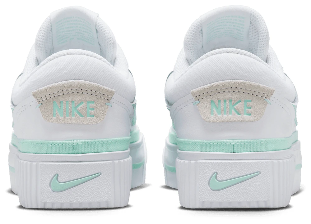 Nike Womens Court Legacy Lift MT - Shoes White/Mint Foam/Barely Green