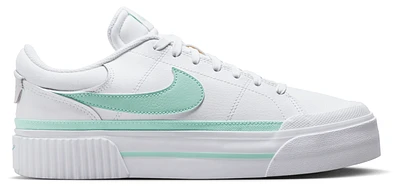 Nike Womens Court Legacy Lift MT - Shoes White/Mint Foam/Barely Green