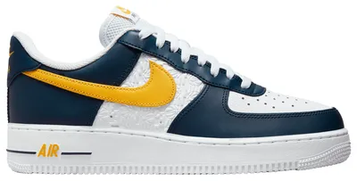 Nike Mens Air Force 1 Low FLC - Shoes Yellow/White/Navy