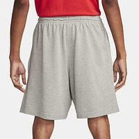 Nike Mens Club Knit Short - Dk Grey Heather/White