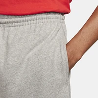 Nike Mens Club Knit Short - Dk Grey Heather/White