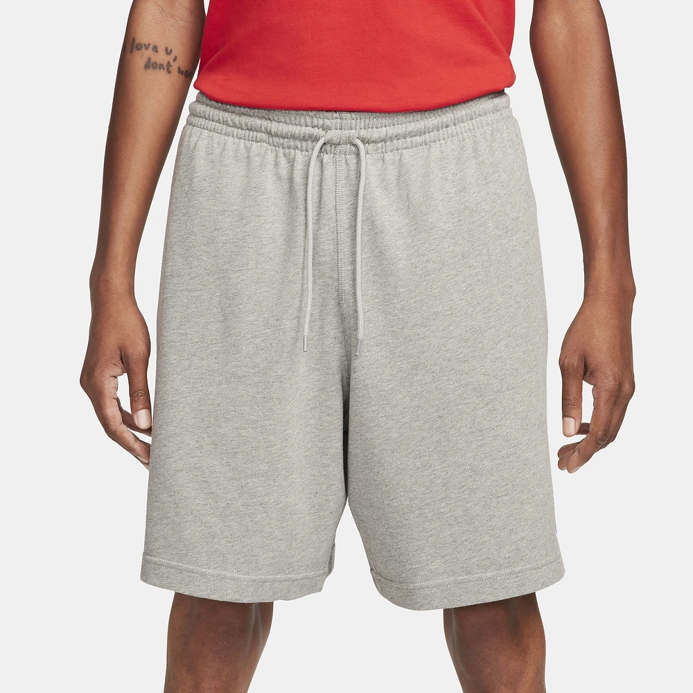 Nike Mens Club Knit Short - Dk Grey Heather/White