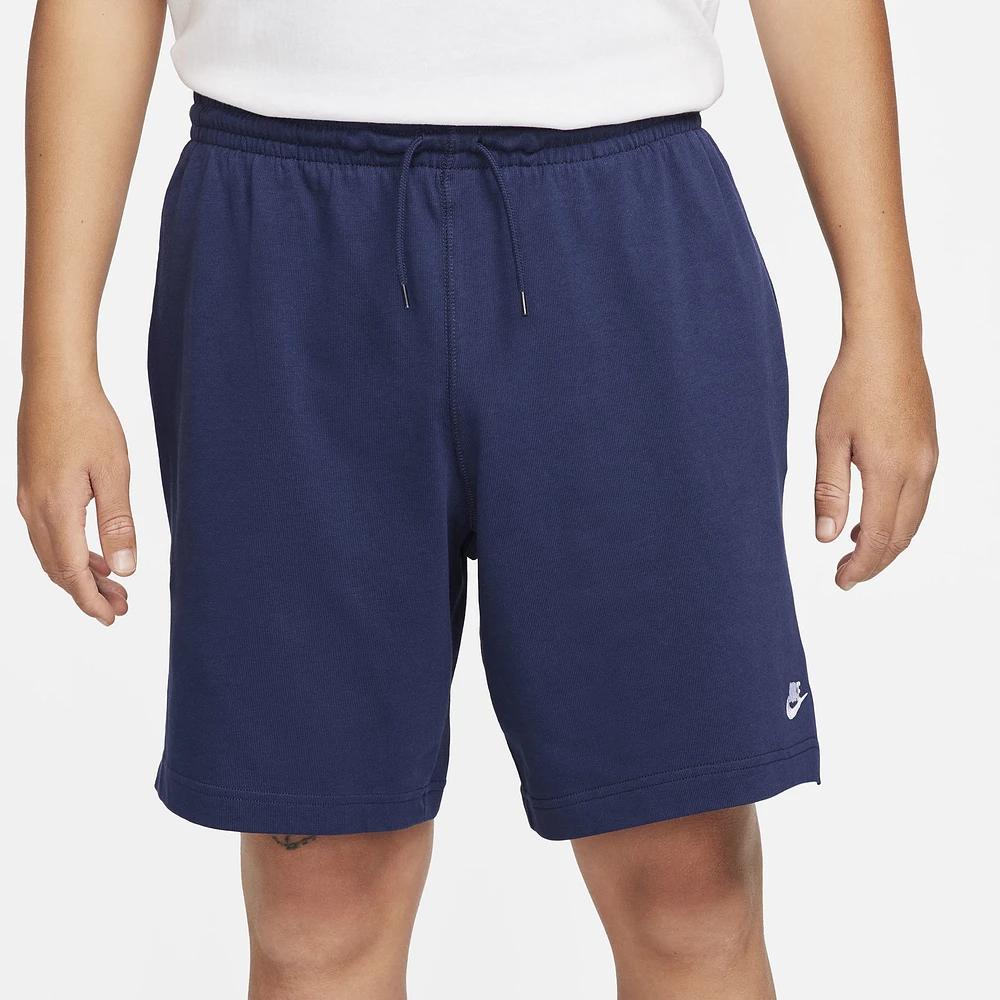 Nike Mens Club Knit Shorts - White/Midnight Navy