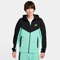 Nike Mens Nike Tech Fleece Full-Zip WR Hoodie - Mens Emerald Rise/Black Size XXL