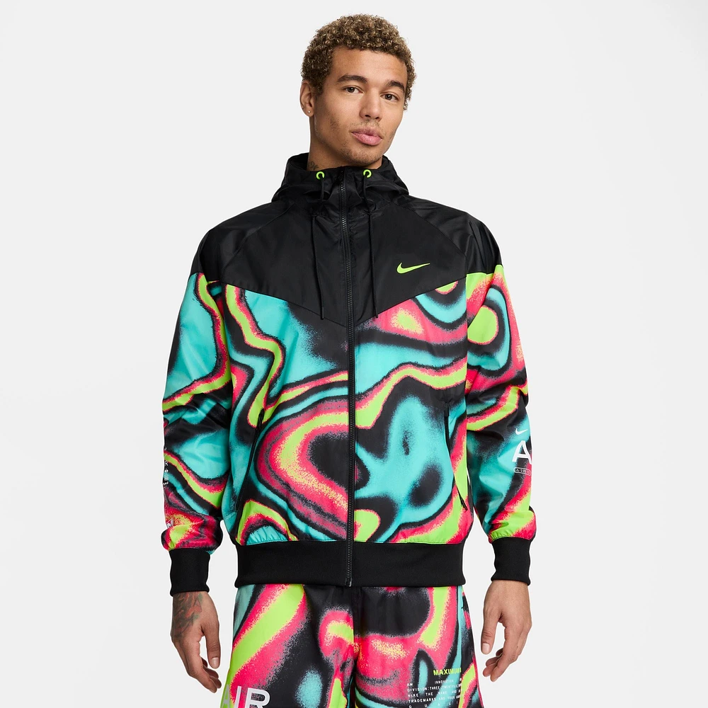 Nike Mens NSW Woven Max Volume Lined WR Jacket - Multi Color/Black