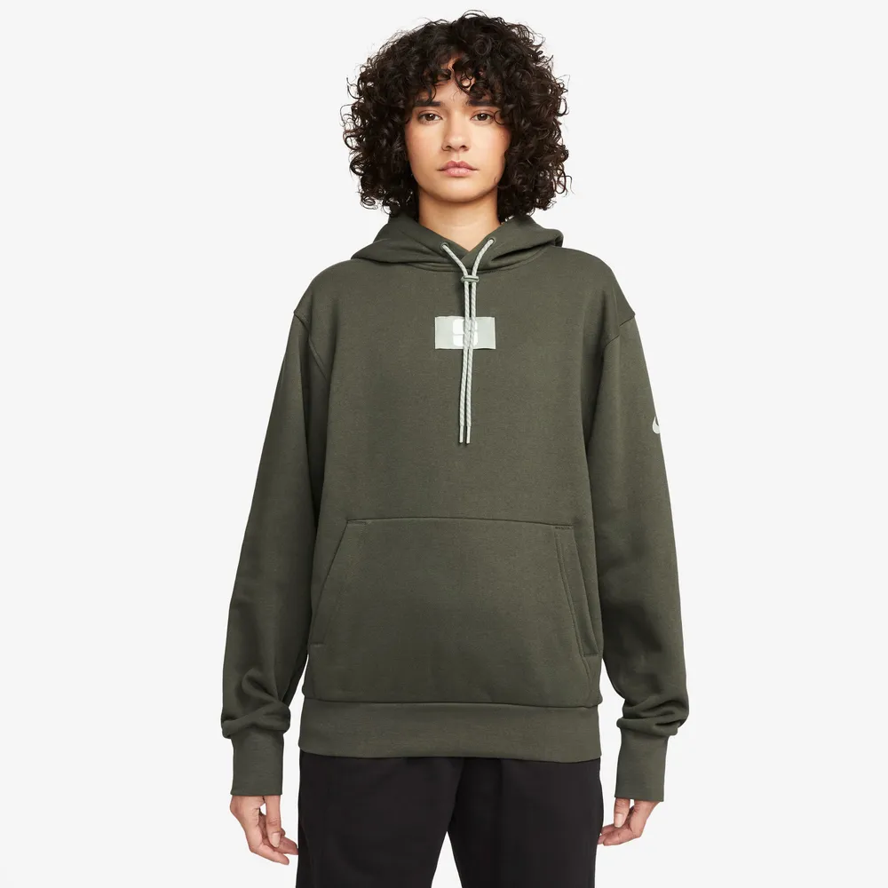 Nike Womens Nike Sabrina Hoodie - Womens Khaki/Honeydew Size 3XL