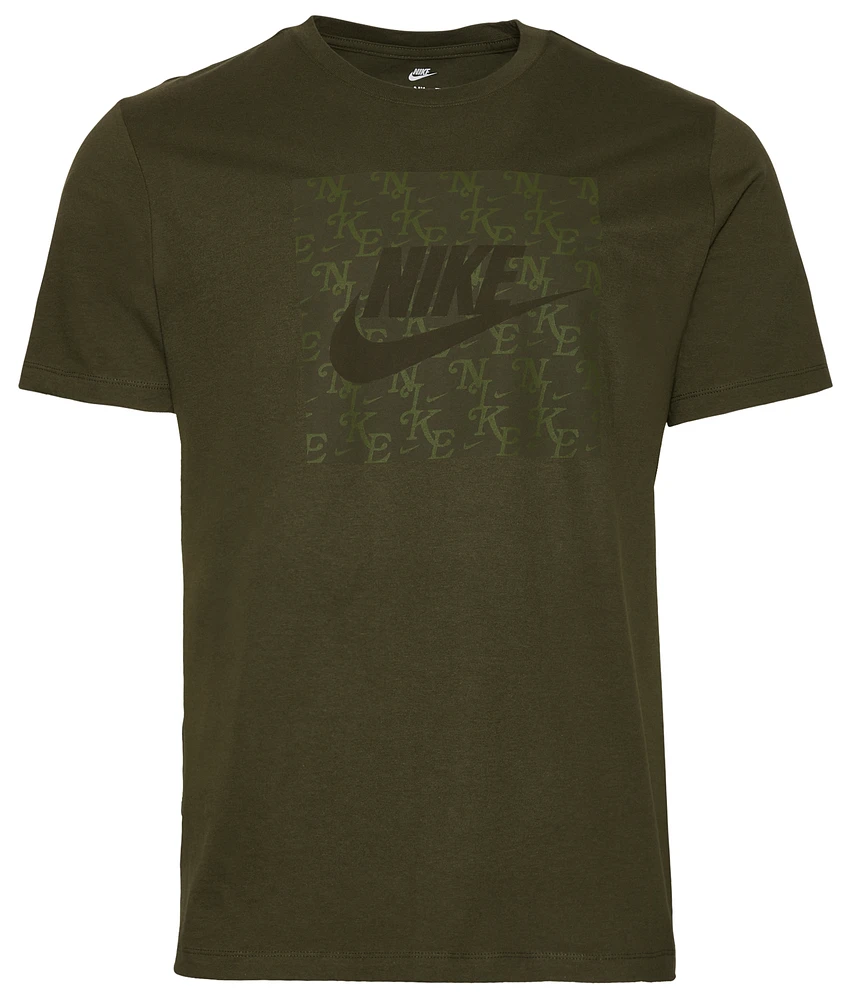 Nike Mens Nike Monogram T-Shirt - Mens Olive/Cargo Khaki Size S